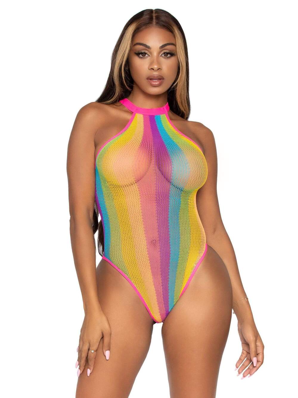 leg Avenue - Daydream Rainbow Bodysuit - MULTICOLOR